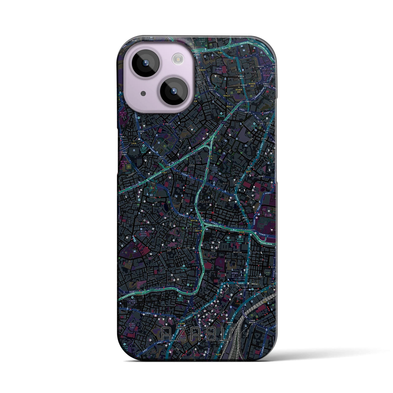 【麻布(東京都)】地図柄iPhoneケース(バックカバータイプ)