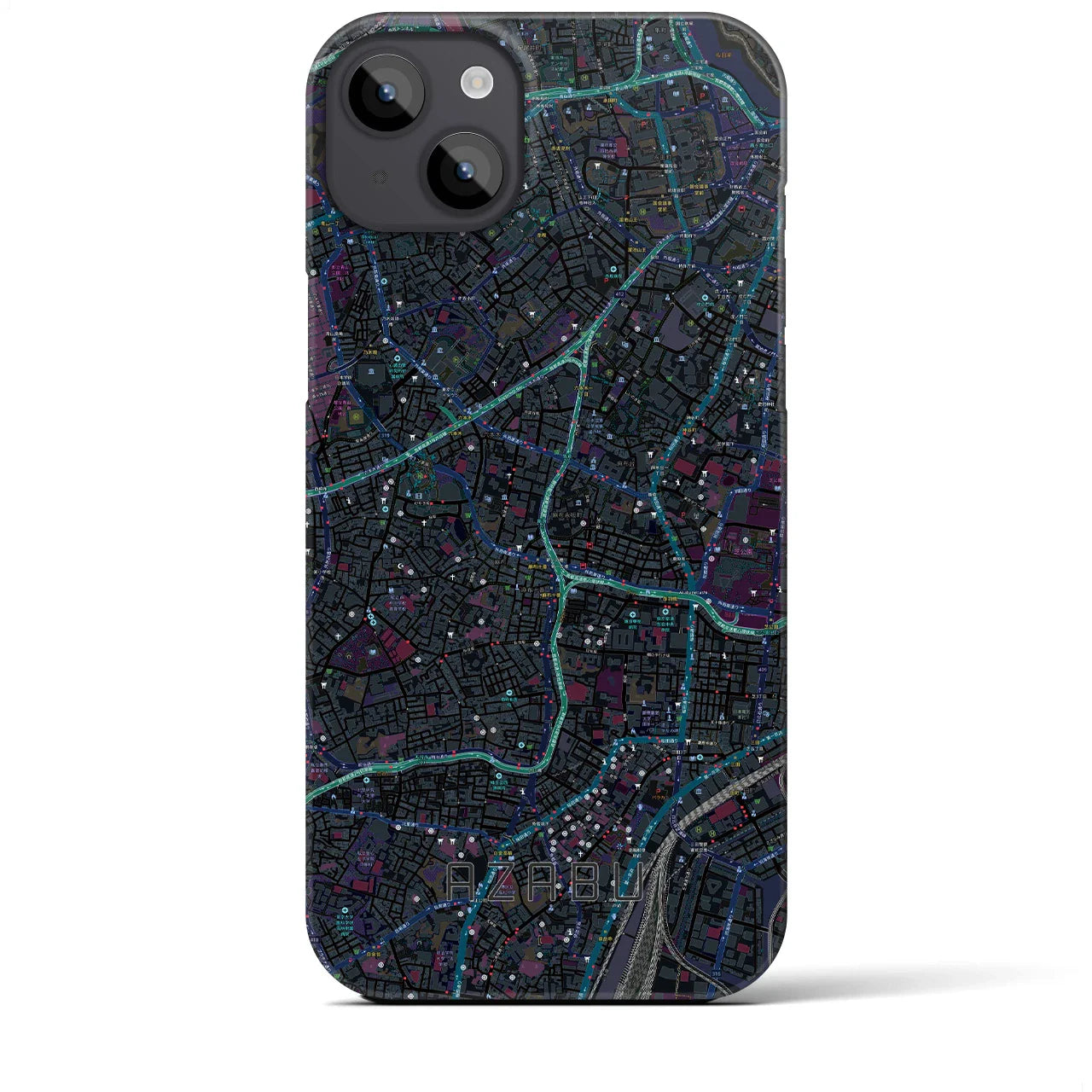 【麻布(東京都)】地図柄iPhoneケース(バックカバータイプ)