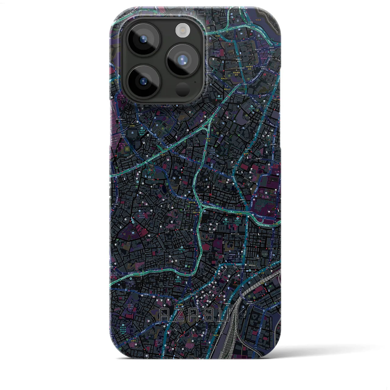 【麻布(東京都)】地図柄iPhoneケース(バックカバータイプ)