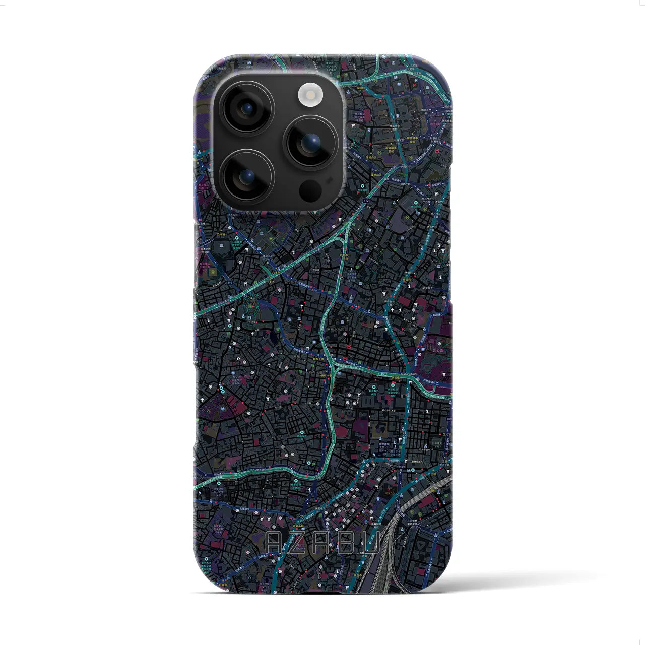 【麻布(東京都)】地図柄iPhoneケース(バックカバータイプ)