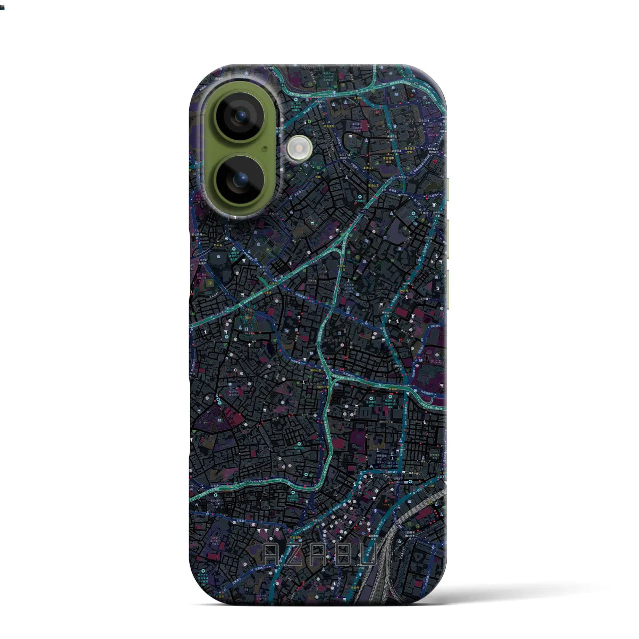 【麻布(東京都)】地図柄iPhoneケース(バックカバータイプ)