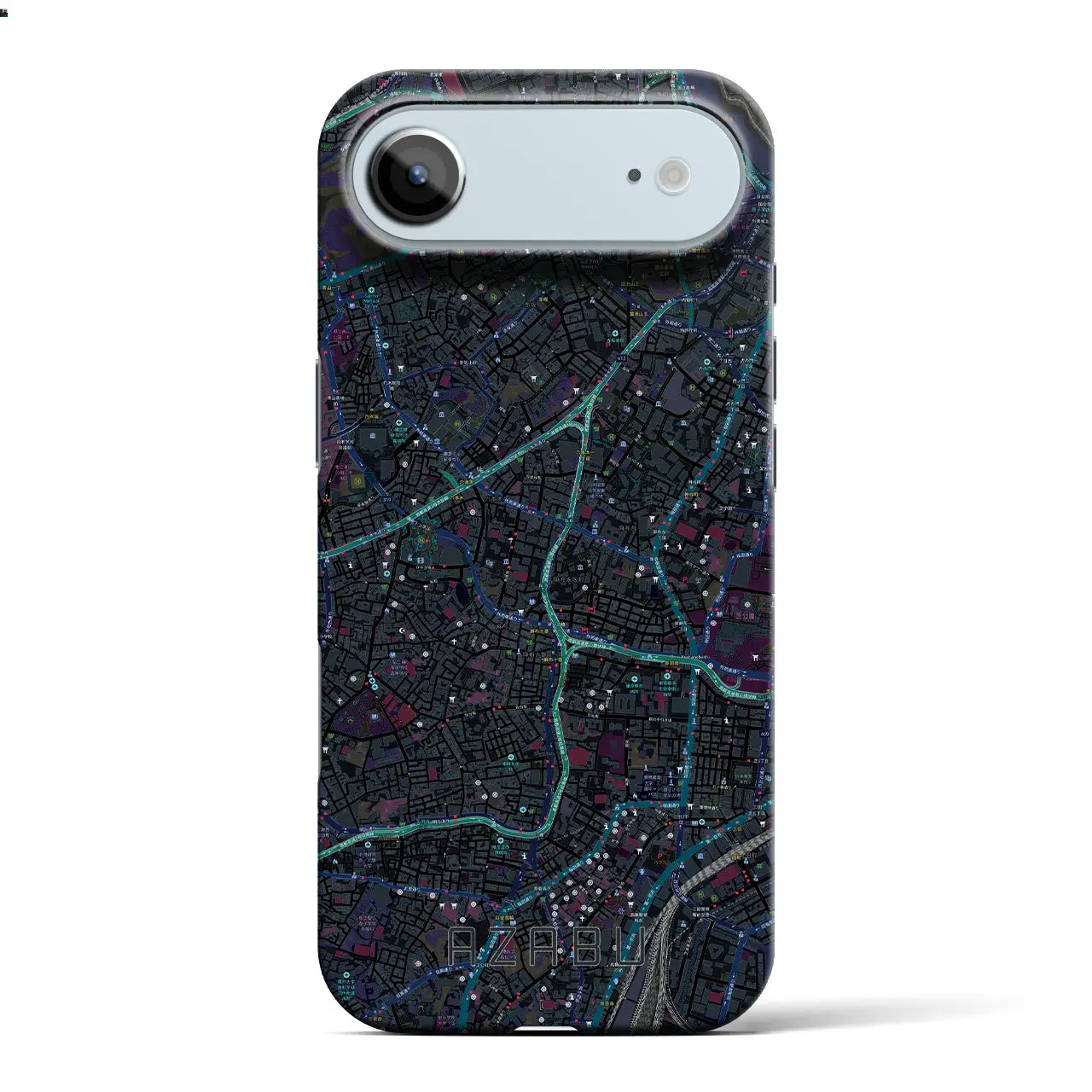 【麻布(東京都)】地図柄iPhoneケース(バックカバータイプ)