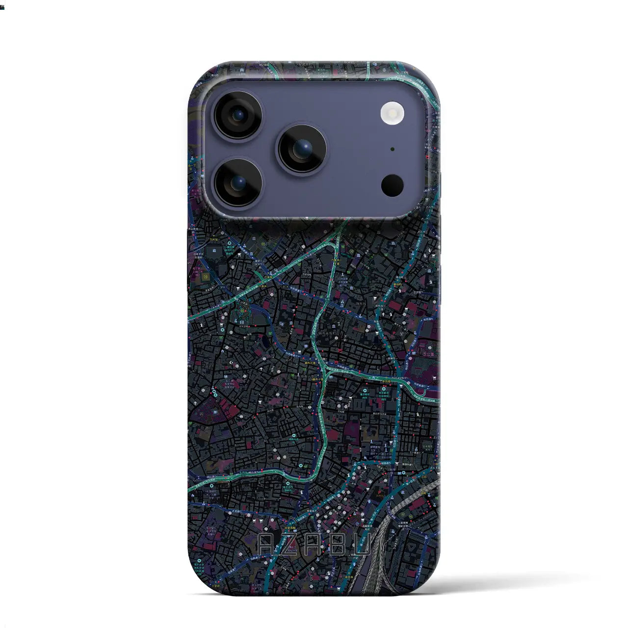 【麻布(東京都)】地図柄iPhoneケース(バックカバータイプ)