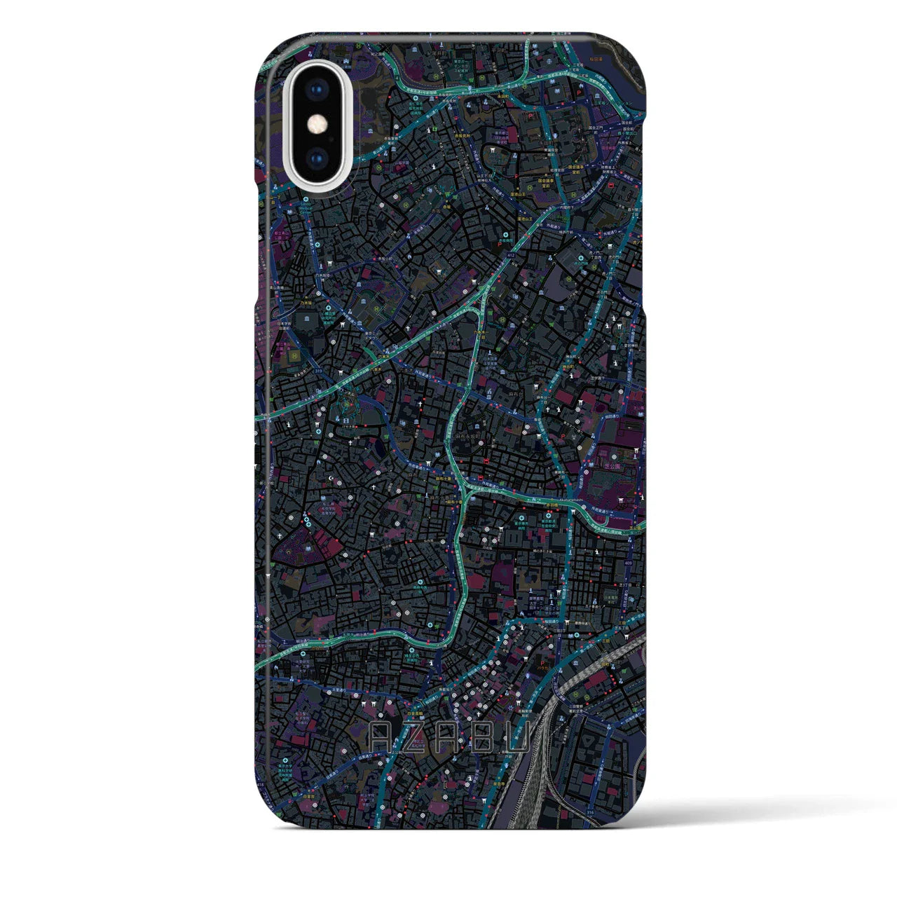 【麻布(東京都)】地図柄iPhoneケース(バックカバータイプ)