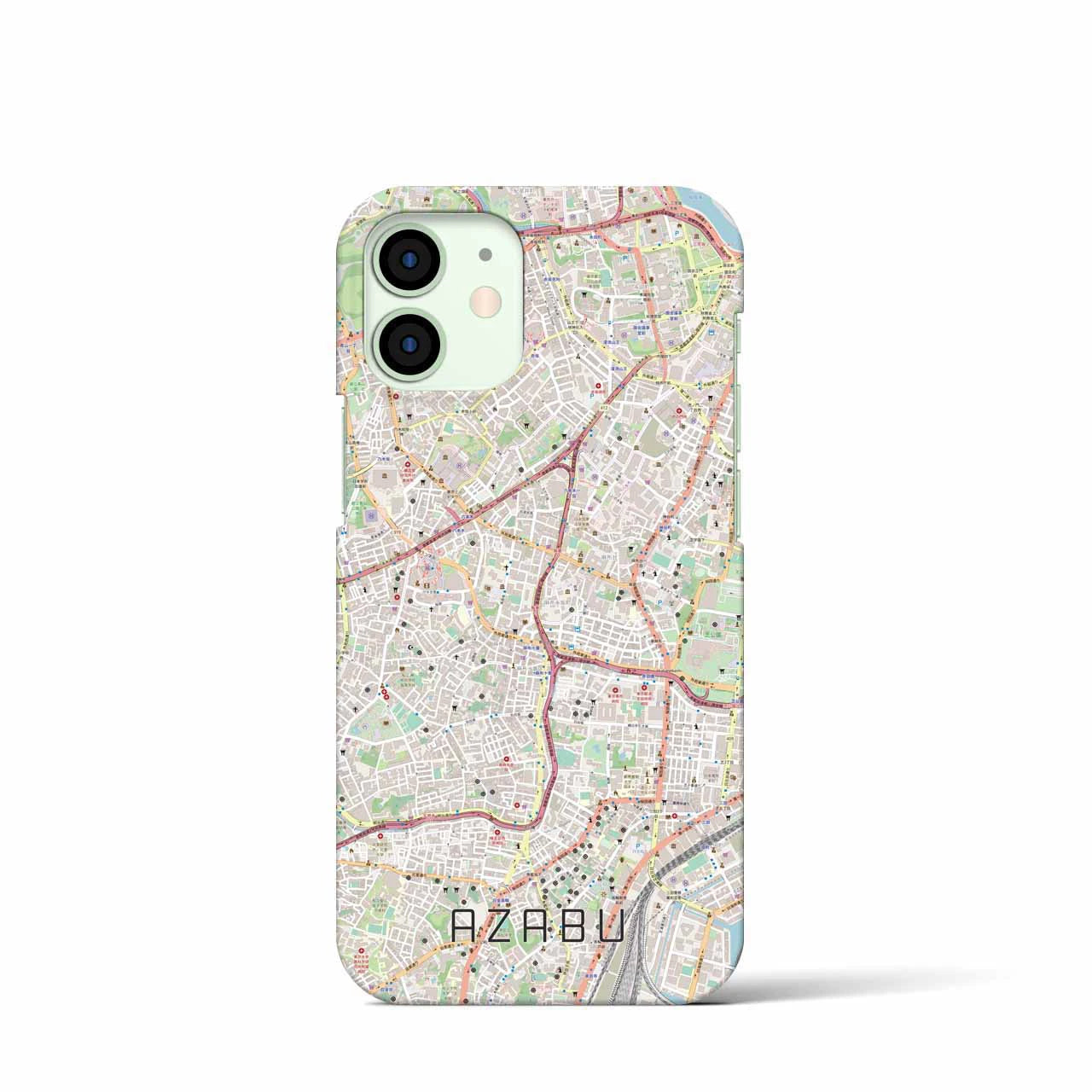【麻布(東京都)】地図柄iPhoneケース(バックカバータイプ)