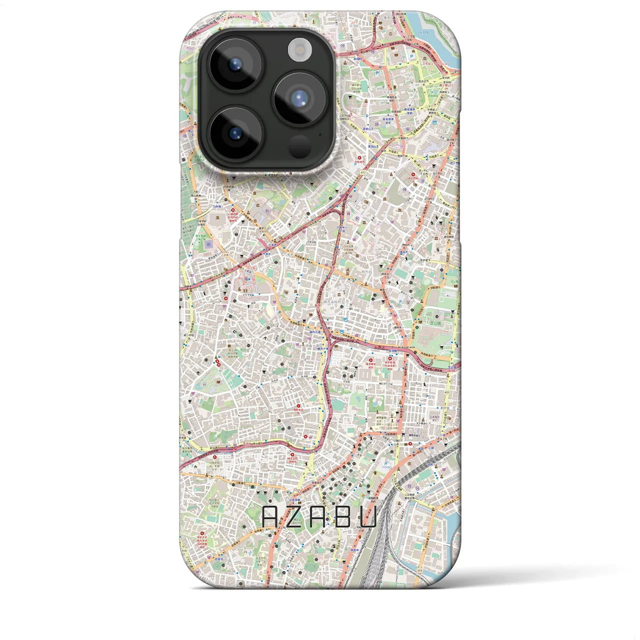 【麻布(東京都)】地図柄iPhoneケース(バックカバータイプ)