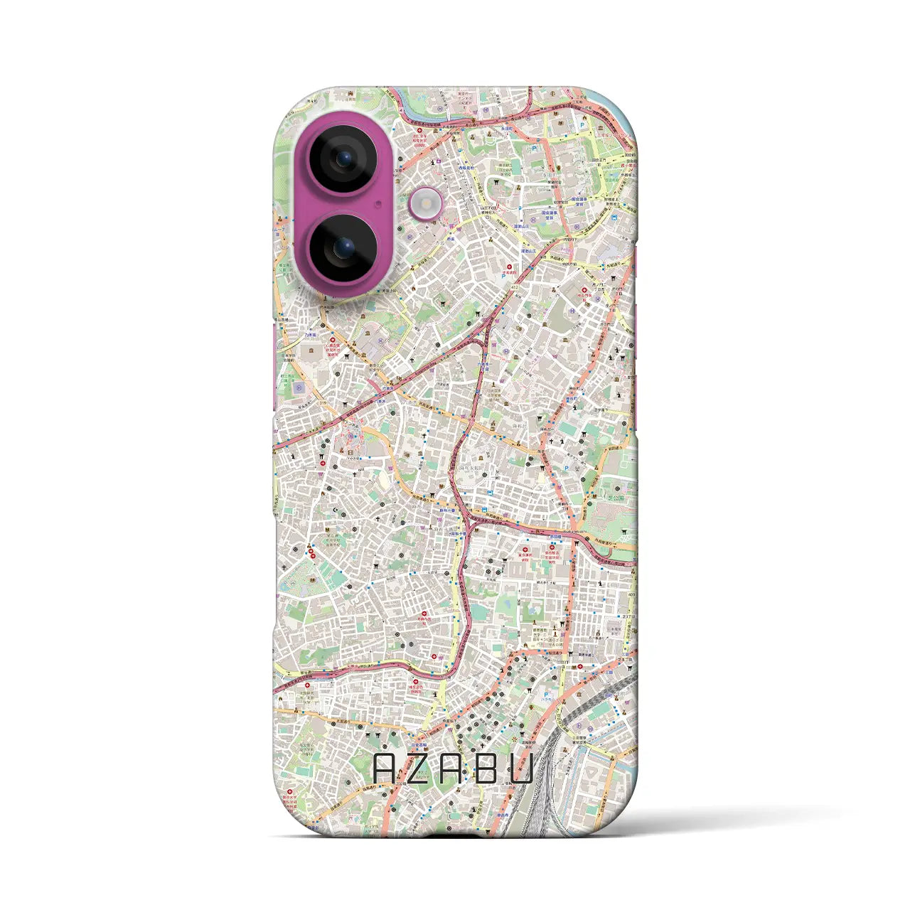 【麻布(東京都)】地図柄iPhoneケース(バックカバータイプ)