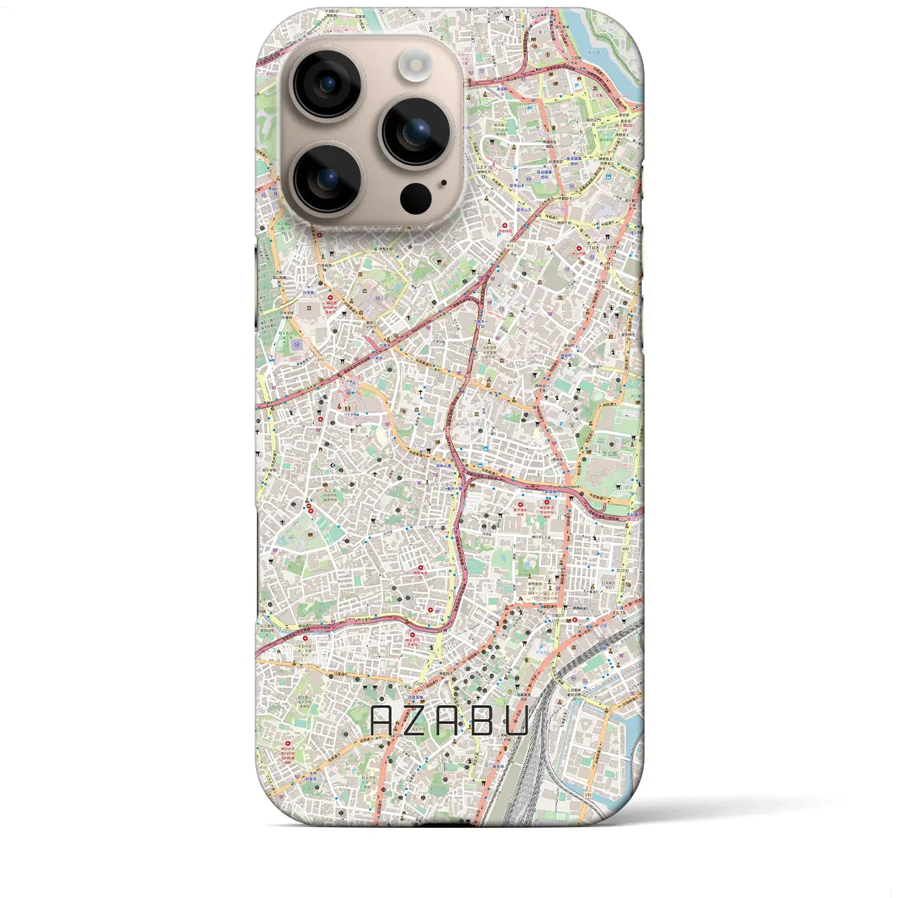 【麻布(東京都)】地図柄iPhoneケース(バックカバータイプ)