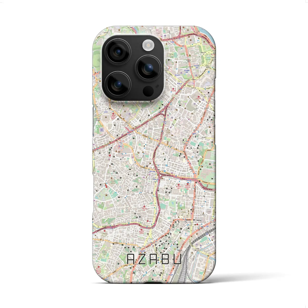 【麻布(東京都)】地図柄iPhoneケース(バックカバータイプ)