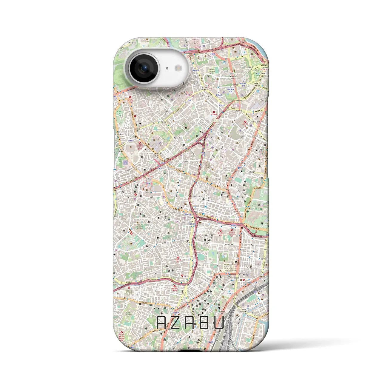 【麻布(東京都)】地図柄iPhoneケース(バックカバータイプ)