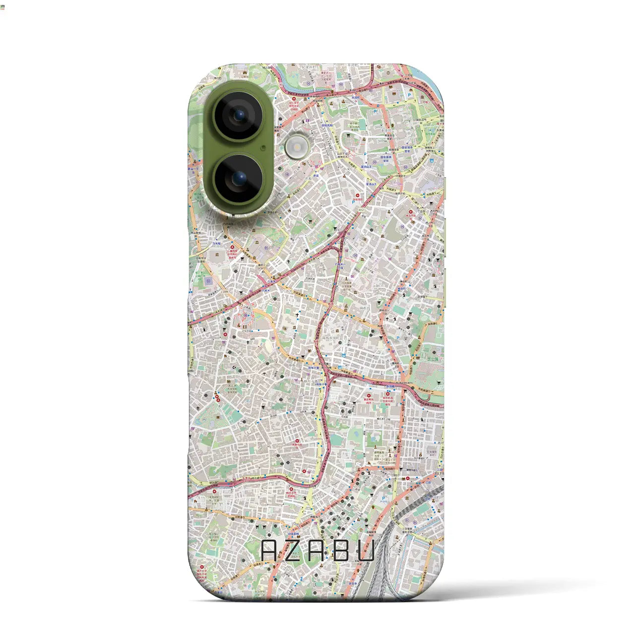 【麻布(東京都)】地図柄iPhoneケース(バックカバータイプ)ナチュラル・iPhone 17 Pro Max 用