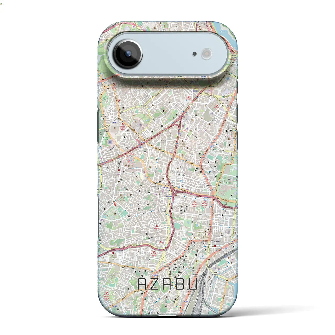 【麻布(東京都)】地図柄iPhoneケース(バックカバータイプ)