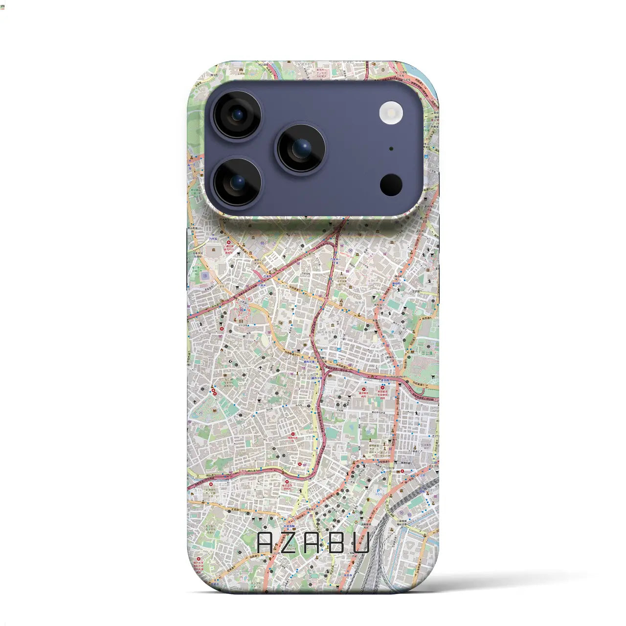 【麻布(東京都)】地図柄iPhoneケース(バックカバータイプ)