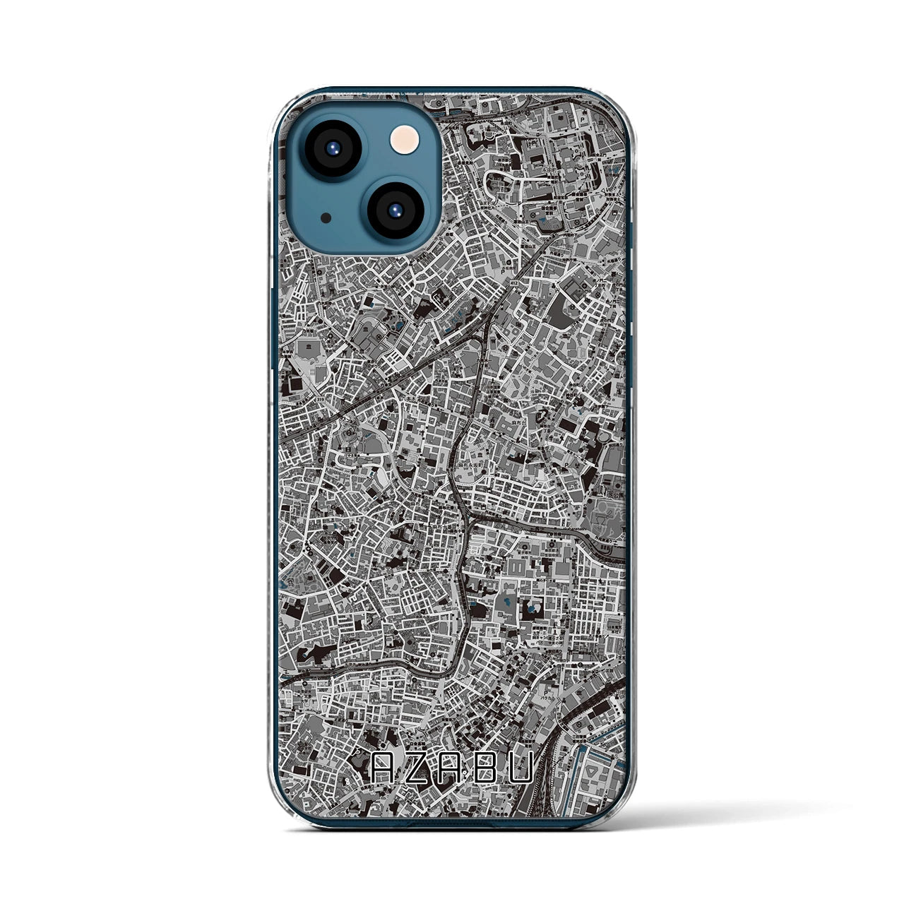 【麻布(東京都)】地図柄iPhoneケース(クリアタイプ)