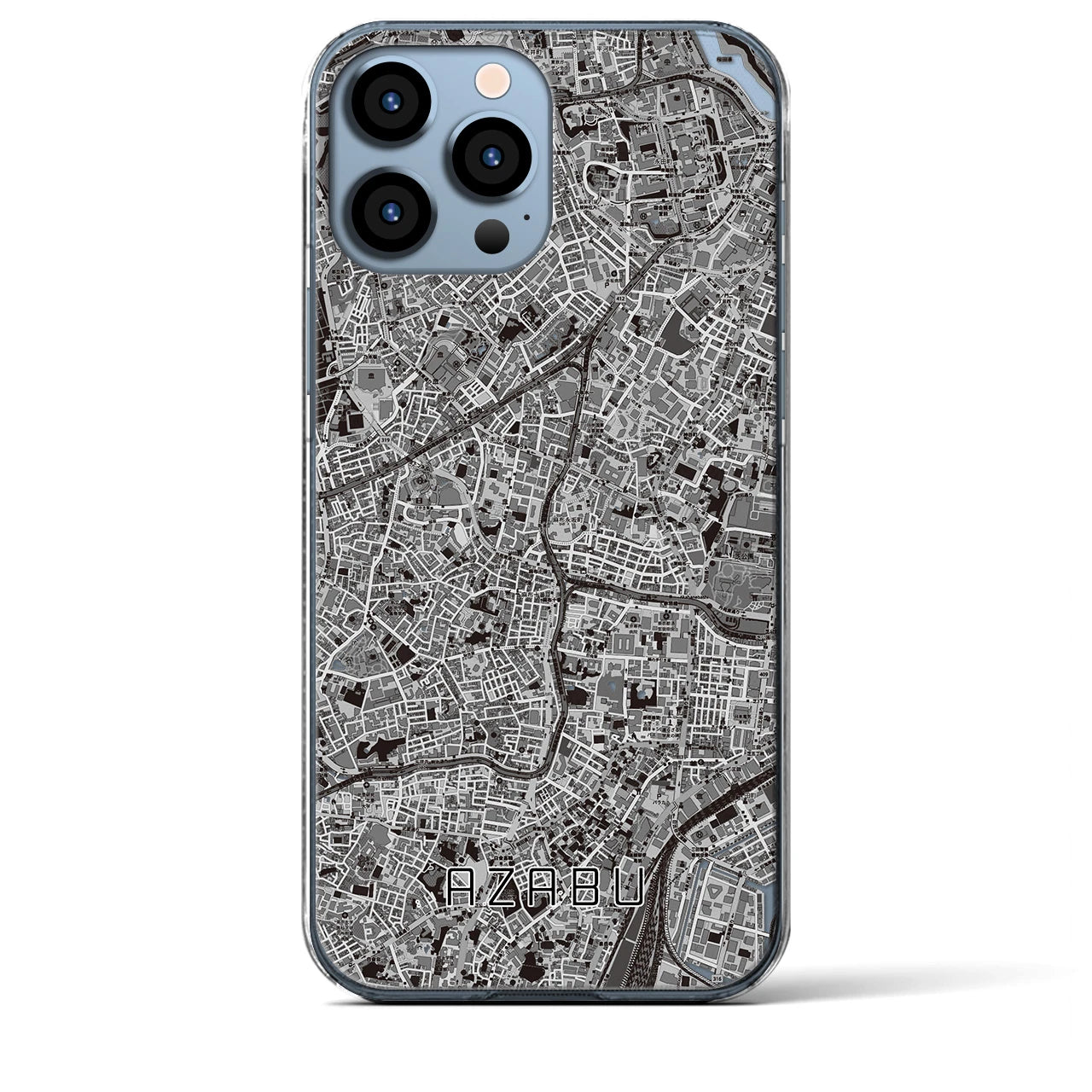 【麻布(東京都)】地図柄iPhoneケース(クリアタイプ)