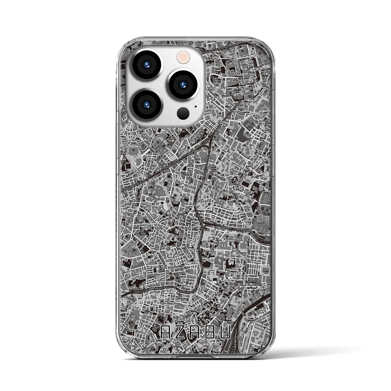 【麻布(東京都)】地図柄iPhoneケース(クリアタイプ)