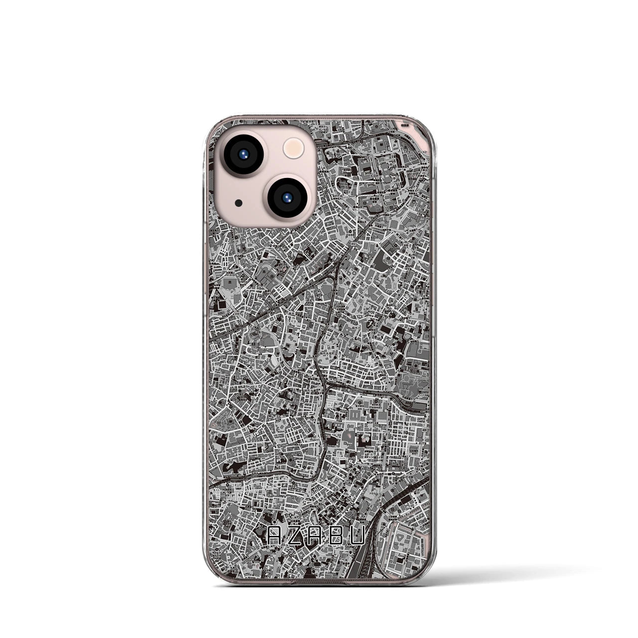 【麻布(東京都)】地図柄iPhoneケース(クリアタイプ)