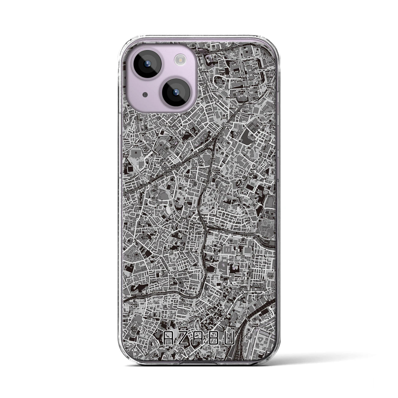 【麻布(東京都)】地図柄iPhoneケース(クリアタイプ)