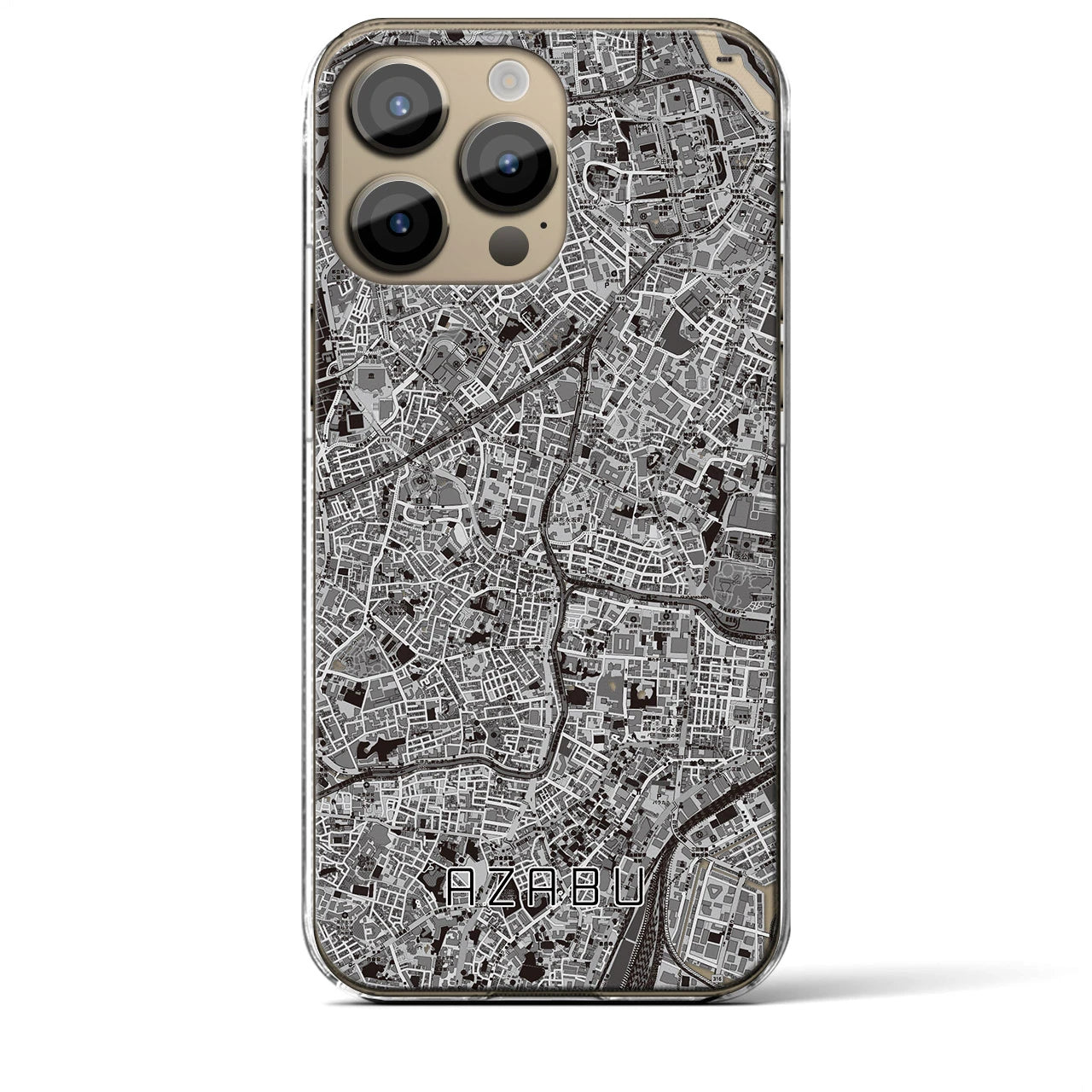 【麻布(東京都)】地図柄iPhoneケース(クリアタイプ)