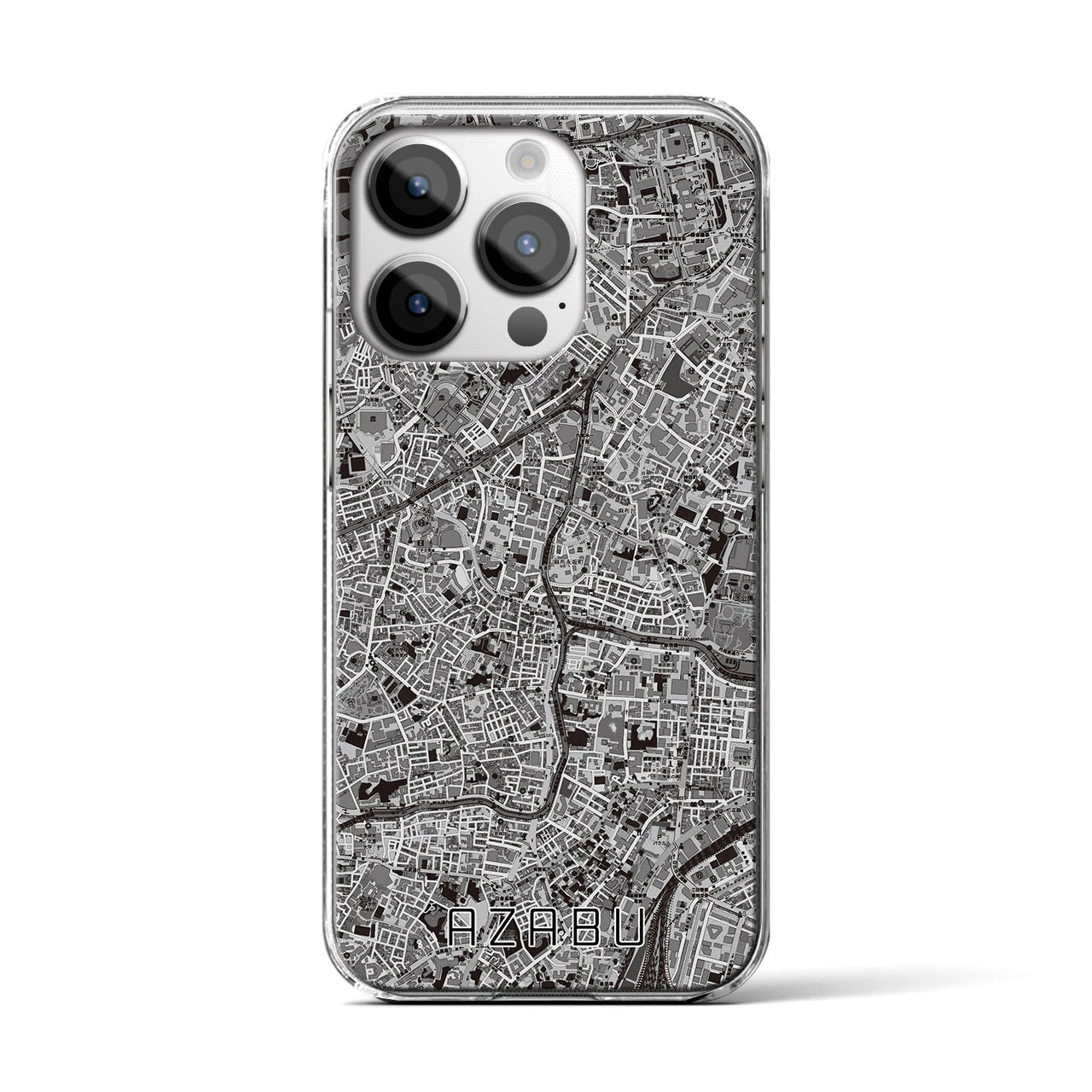 【麻布(東京都)】地図柄iPhoneケース(クリアタイプ)