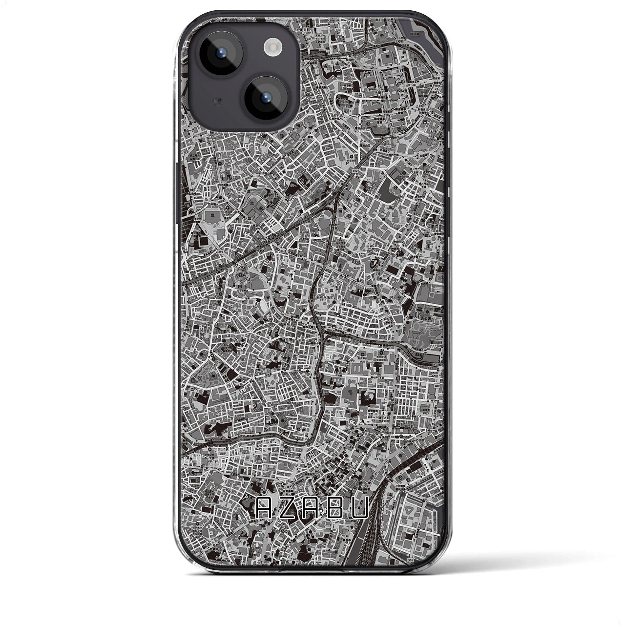 【麻布(東京都)】地図柄iPhoneケース(クリアタイプ)