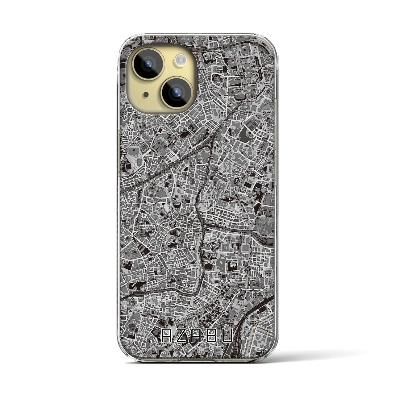 【麻布(東京都)】地図柄iPhoneケース(クリアタイプ)