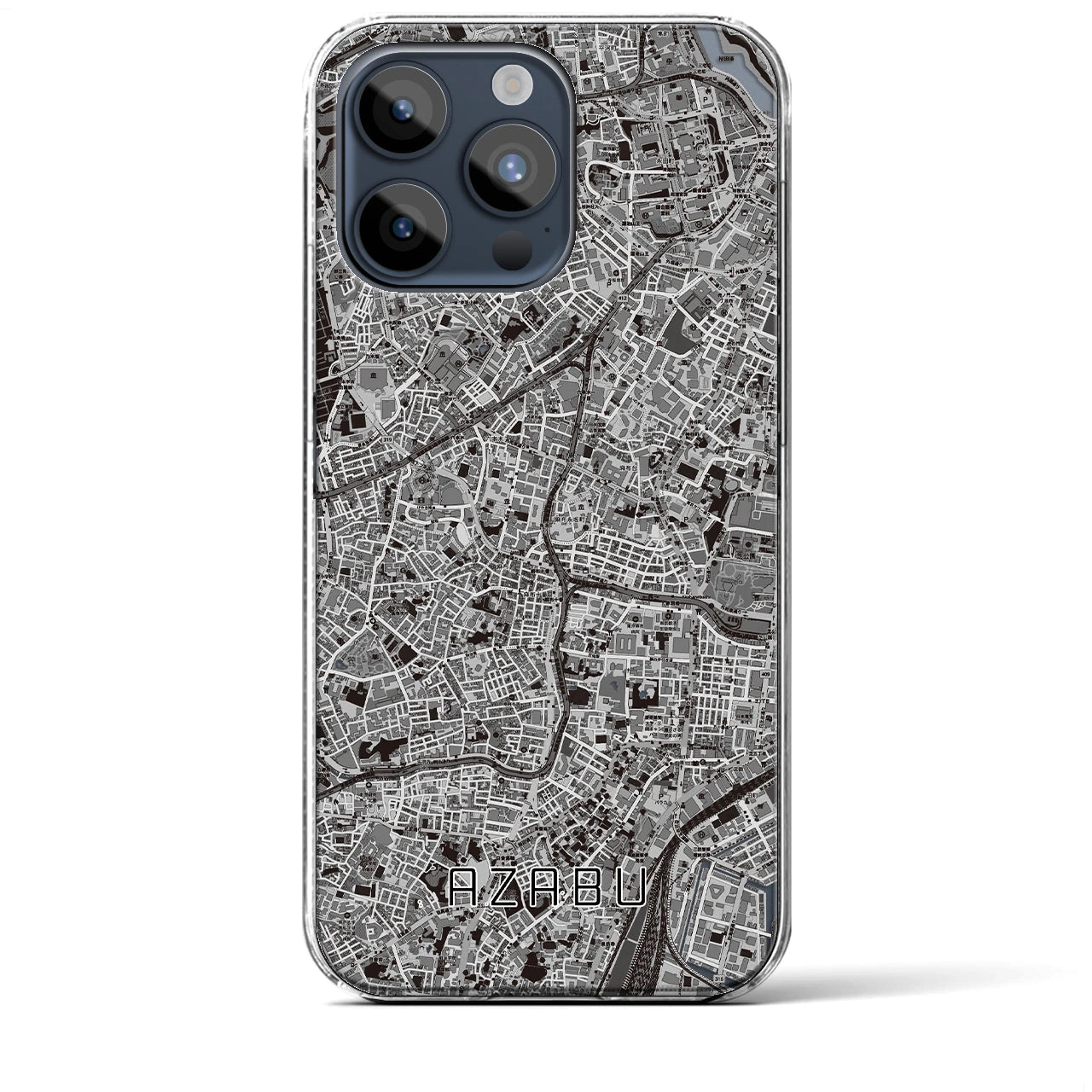 【麻布(東京都)】地図柄iPhoneケース(クリアタイプ)