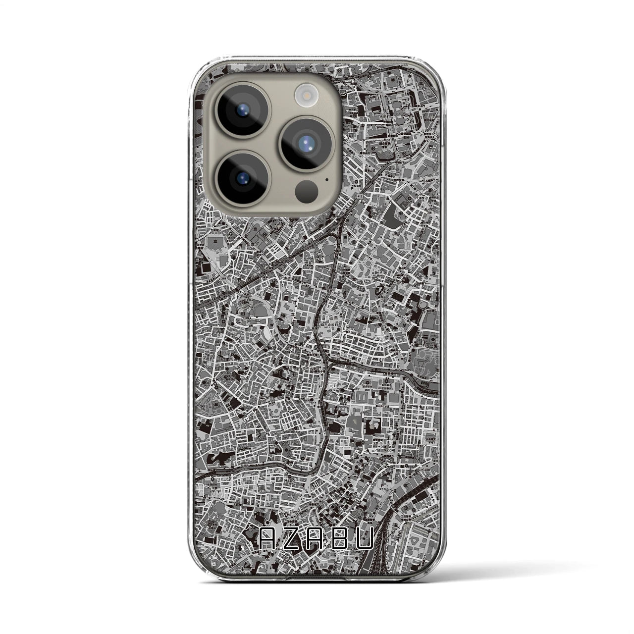 【麻布(東京都)】地図柄iPhoneケース(クリアタイプ)