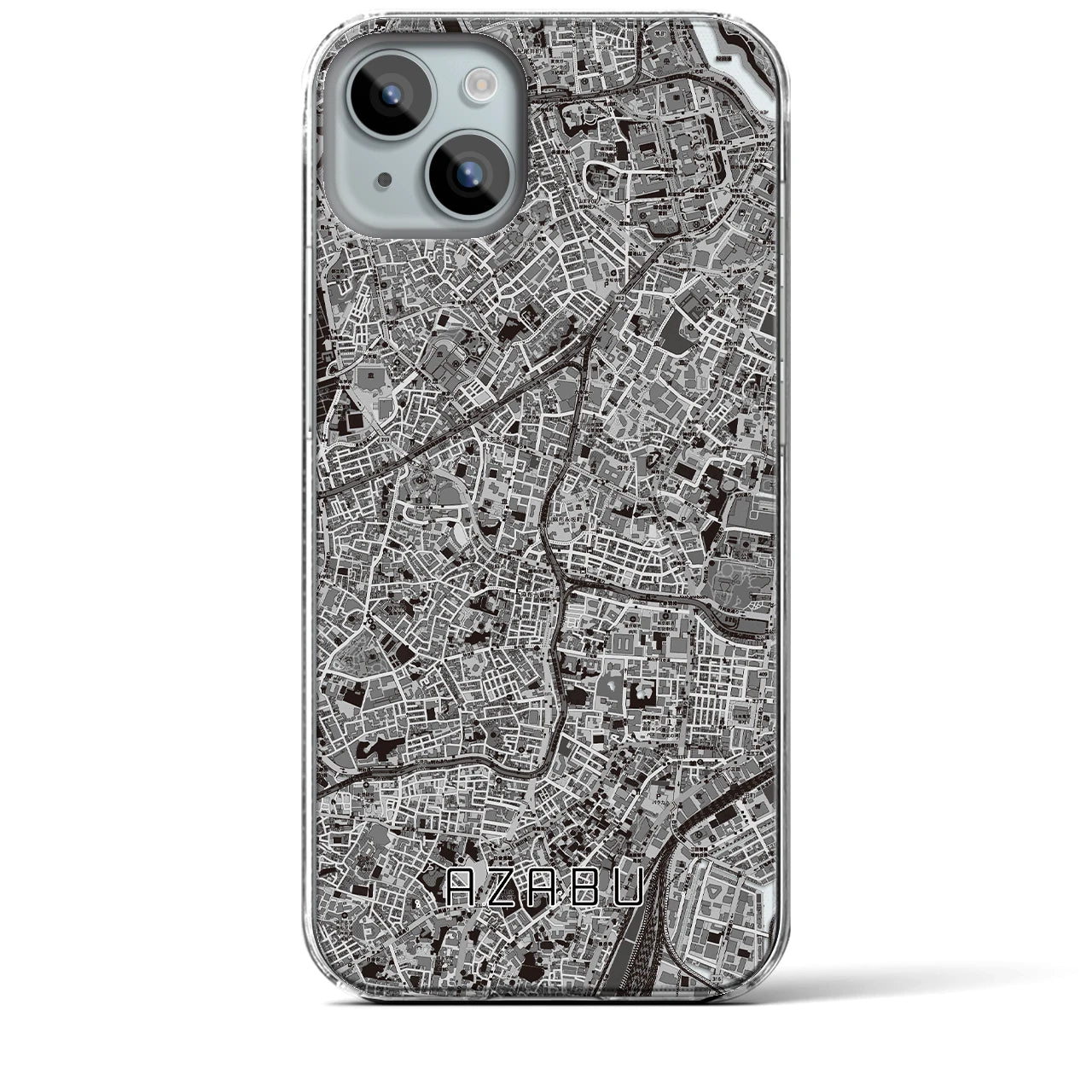 【麻布(東京都)】地図柄iPhoneケース(クリアタイプ)