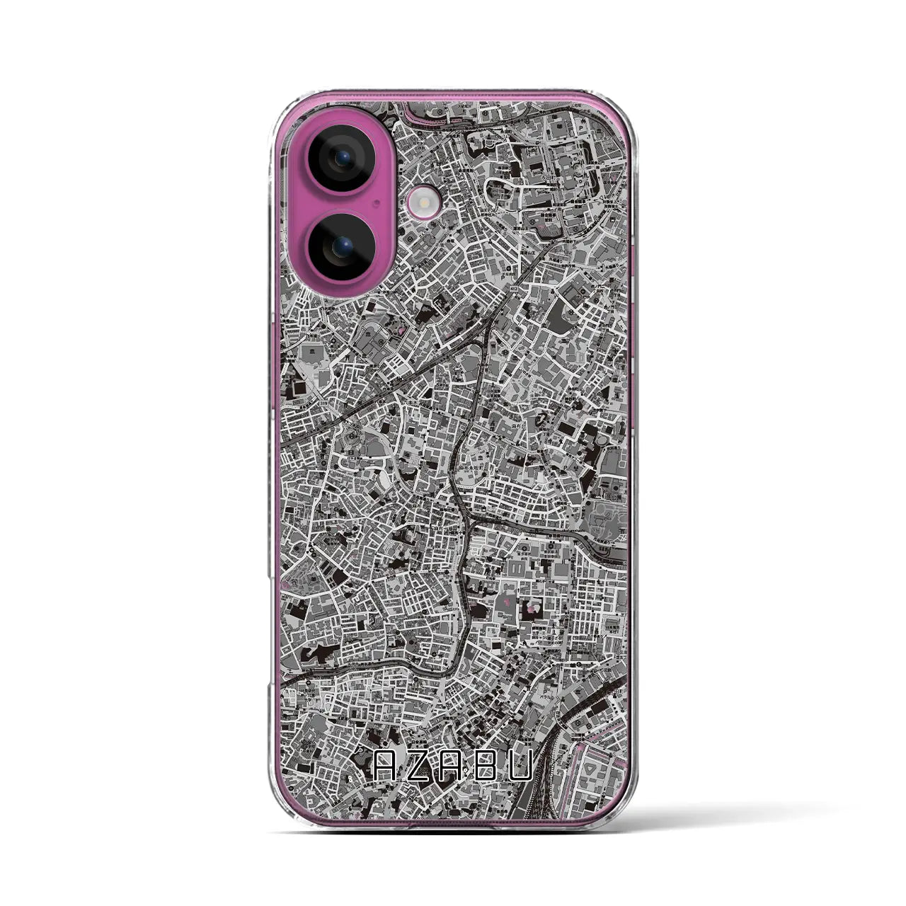 【麻布(東京都)】地図柄iPhoneケース(クリアタイプ)