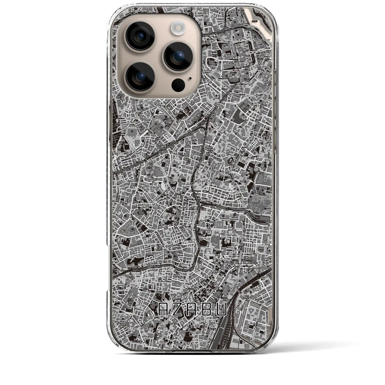 【麻布(東京都)】地図柄iPhoneケース(クリアタイプ)