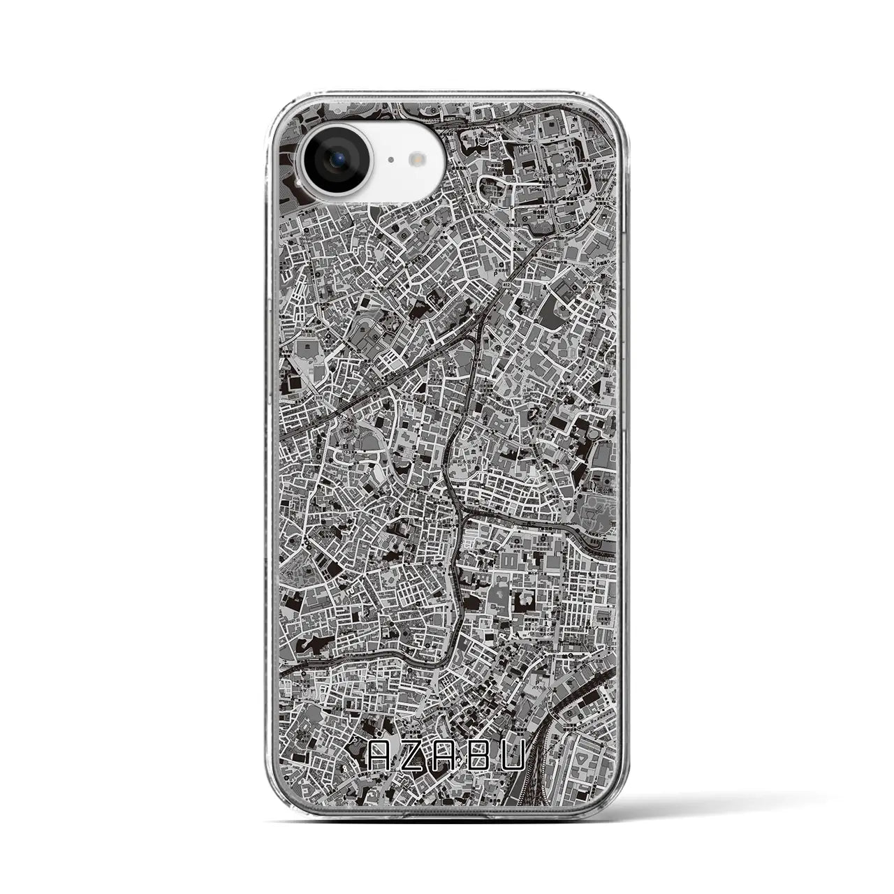 【麻布(東京都)】地図柄iPhoneケース(クリアタイプ)