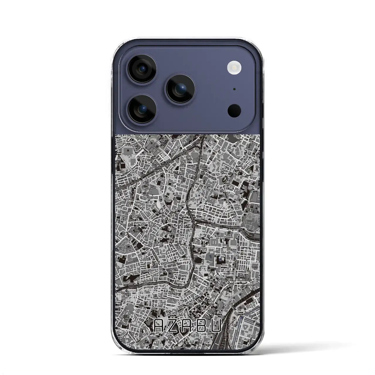 【麻布(東京都)】地図柄iPhoneケース(クリアタイプ)