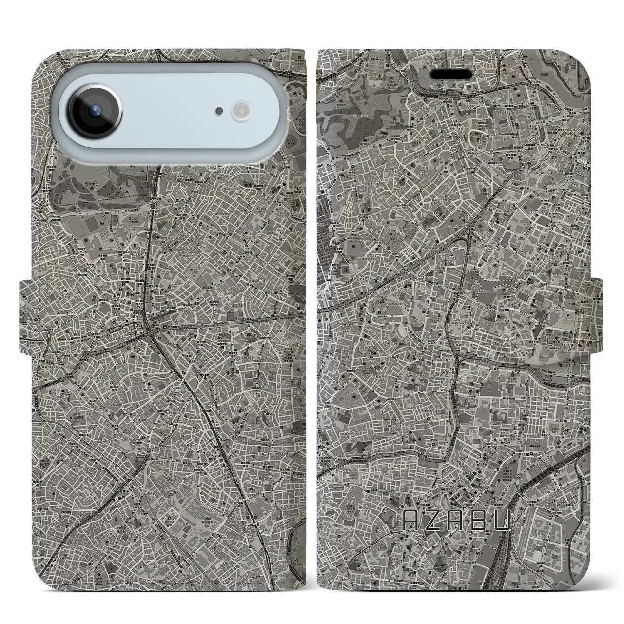 【麻布(東京都)】地図柄iPhoneケース(手帳タイプ)