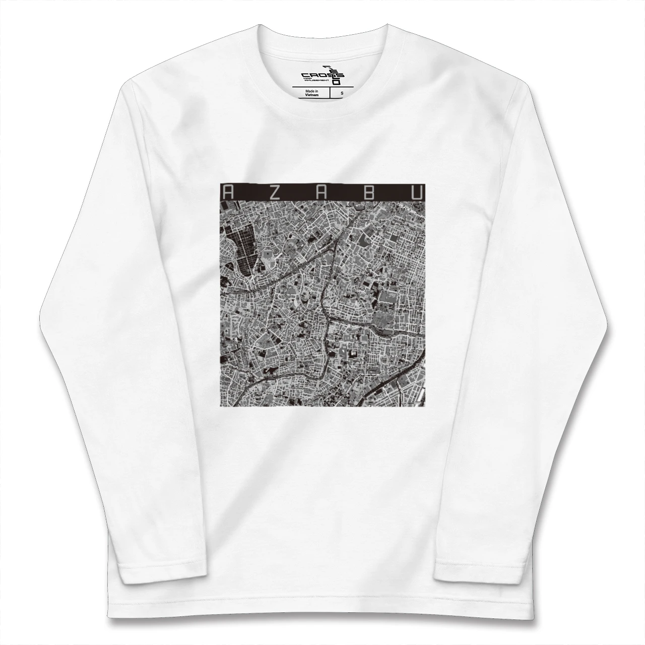 【麻布(東京都)】地図柄ロングスリーブTシャツ