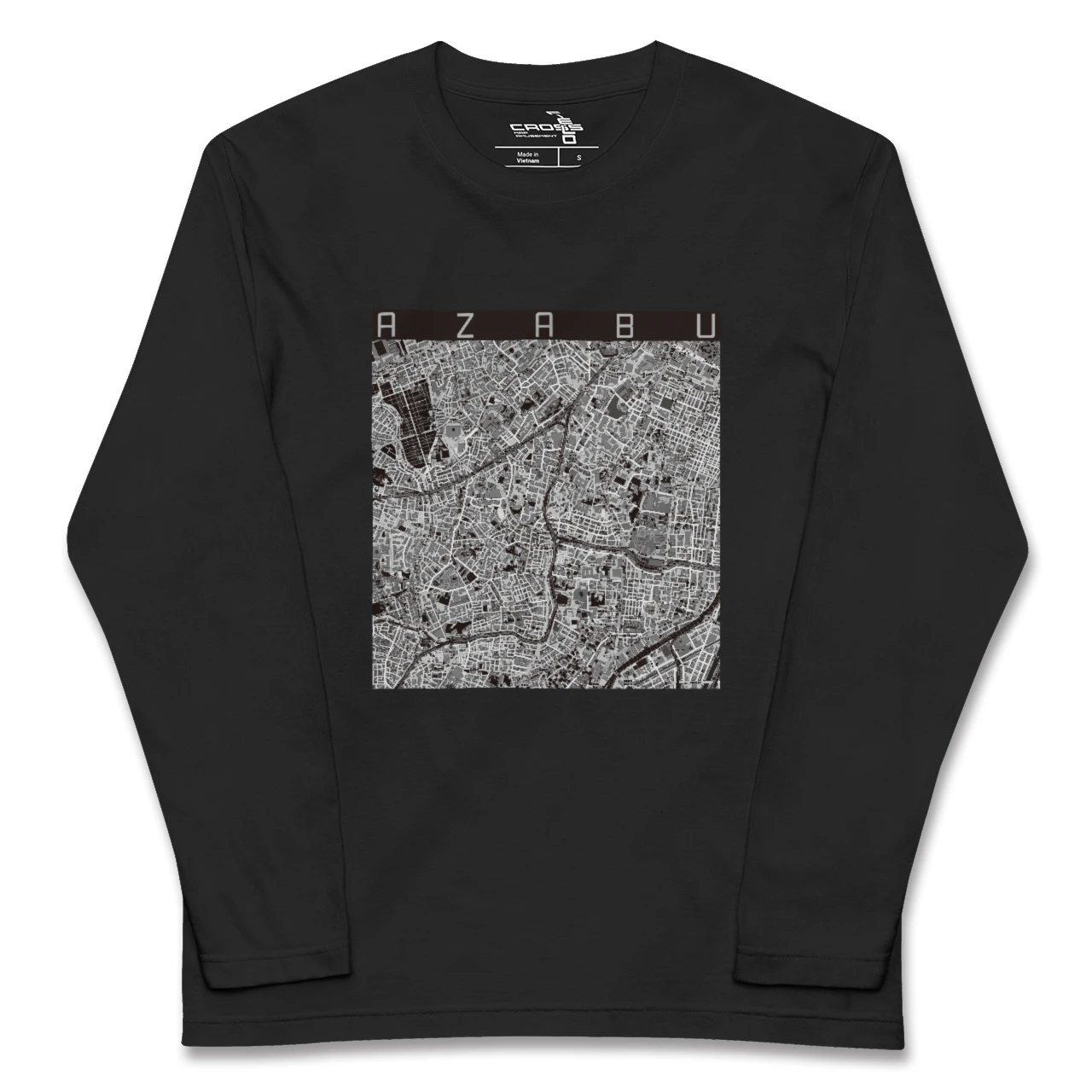 【麻布(東京都)】地図柄ロングスリーブTシャツ