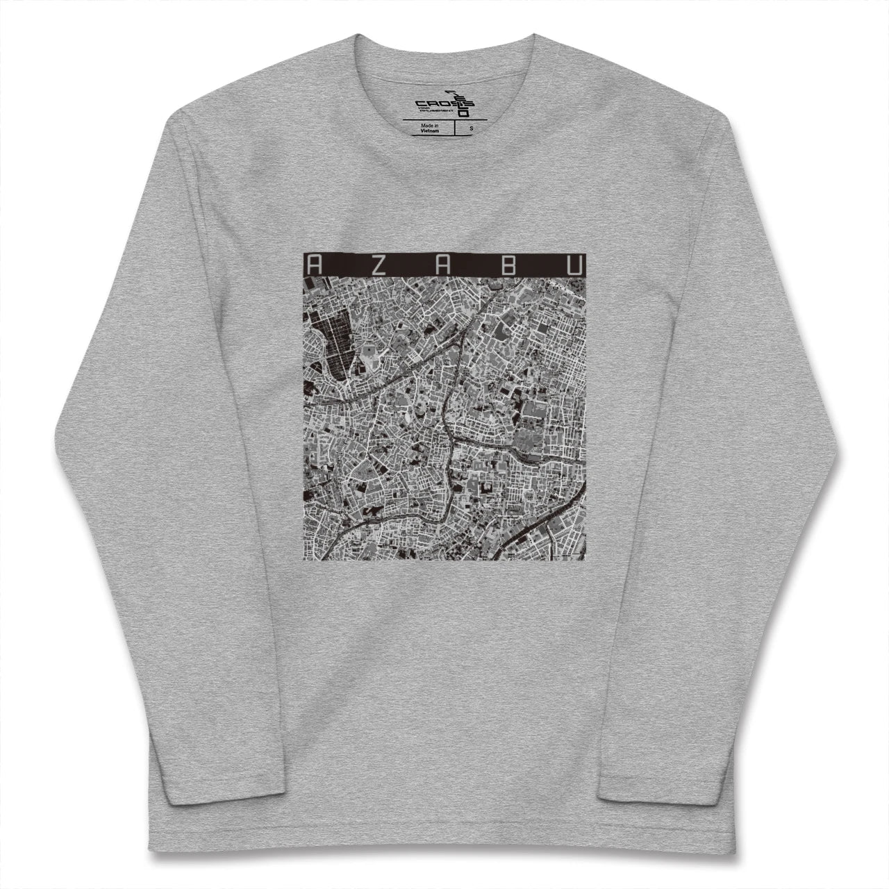 【麻布(東京都)】地図柄ロングスリーブTシャツ