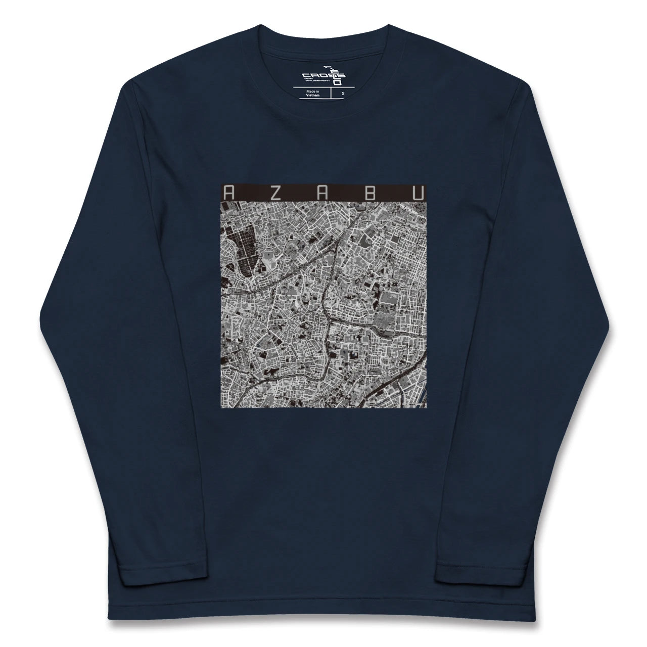 【麻布(東京都)】地図柄ロングスリーブTシャツ