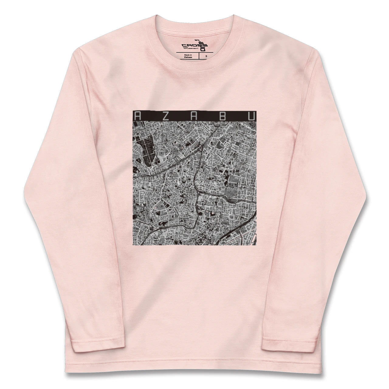 【麻布(東京都)】地図柄ロングスリーブTシャツ