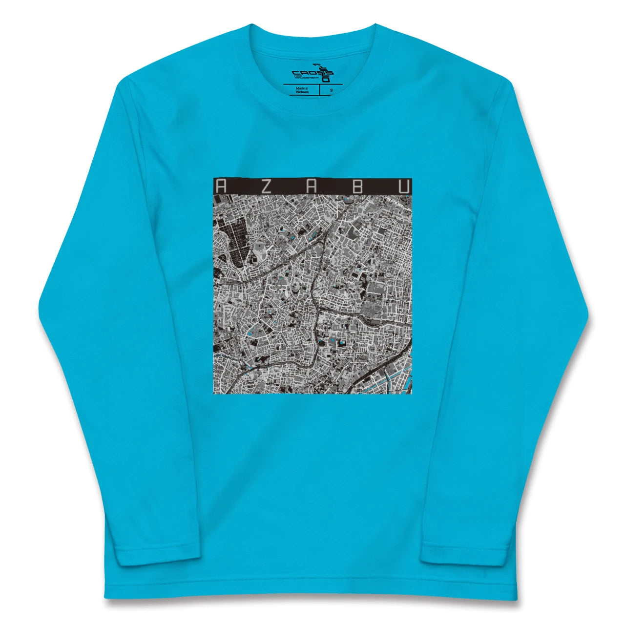 【麻布(東京都)】地図柄ロングスリーブTシャツ