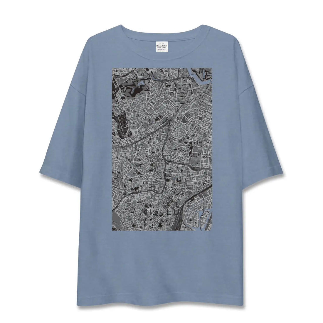 【麻布(東京都)】地図柄ビッグシルエットTシャツ