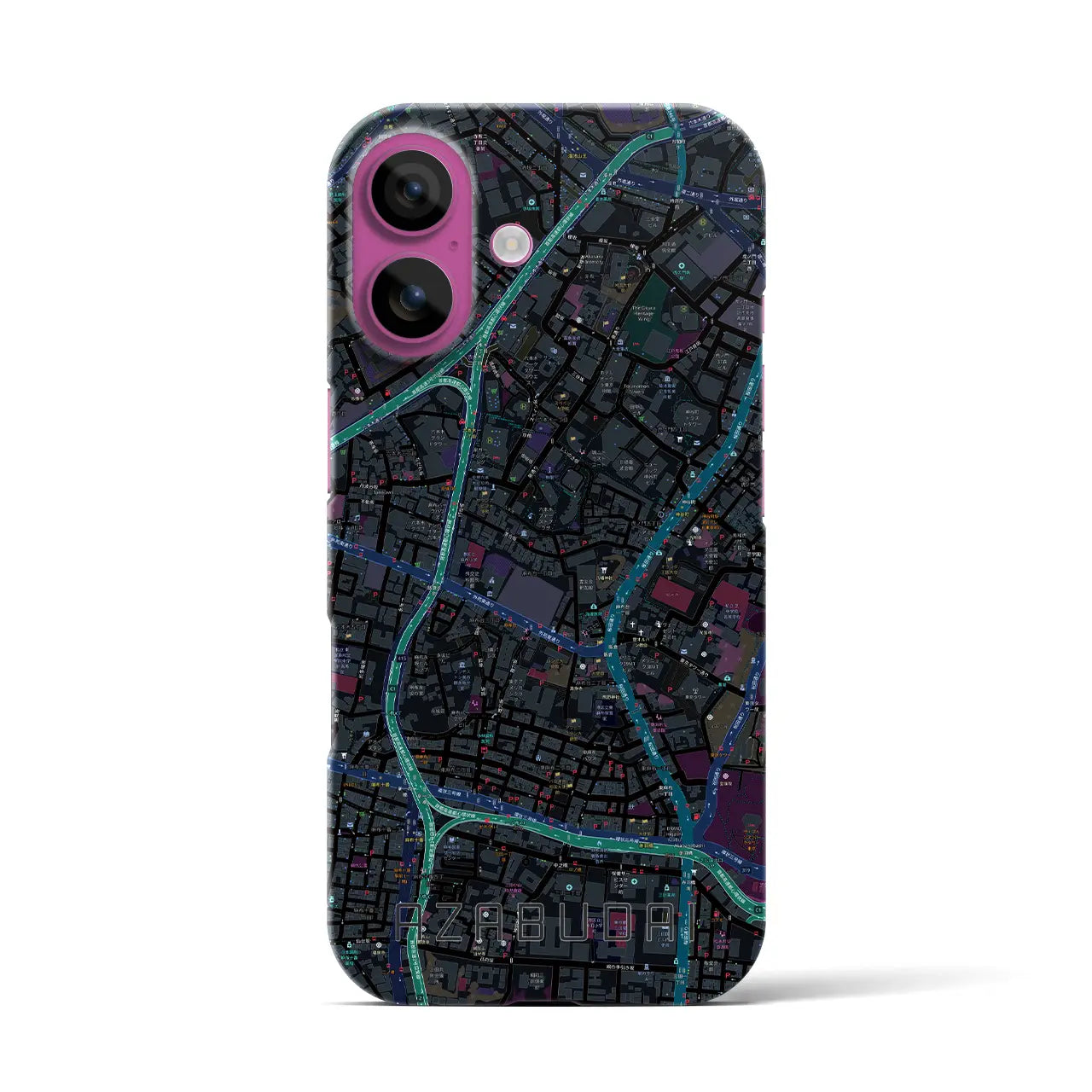 【麻布台(東京都)】地図柄iPhoneケース(バックカバータイプ)