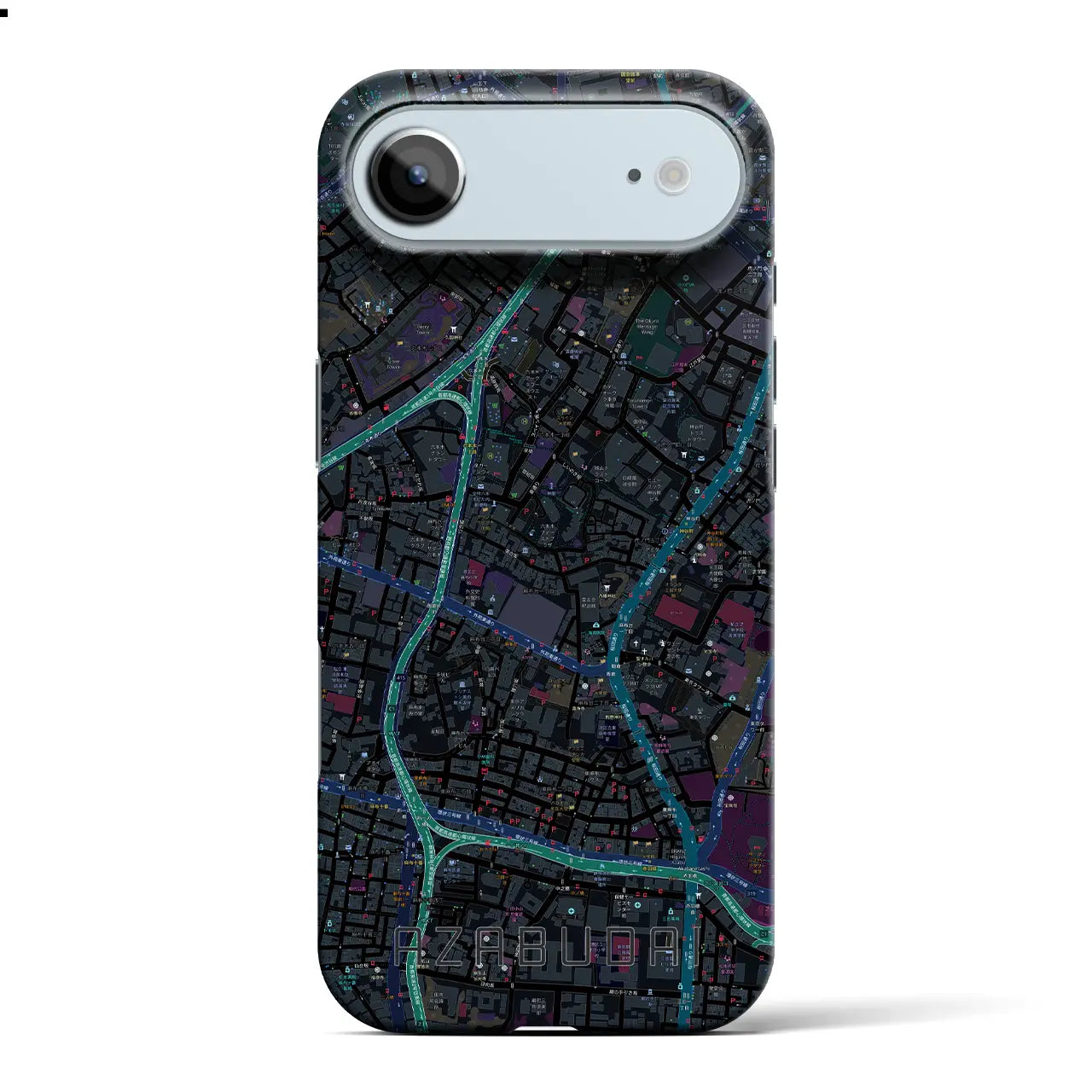 【麻布台(東京都)】地図柄iPhoneケース(バックカバータイプ)