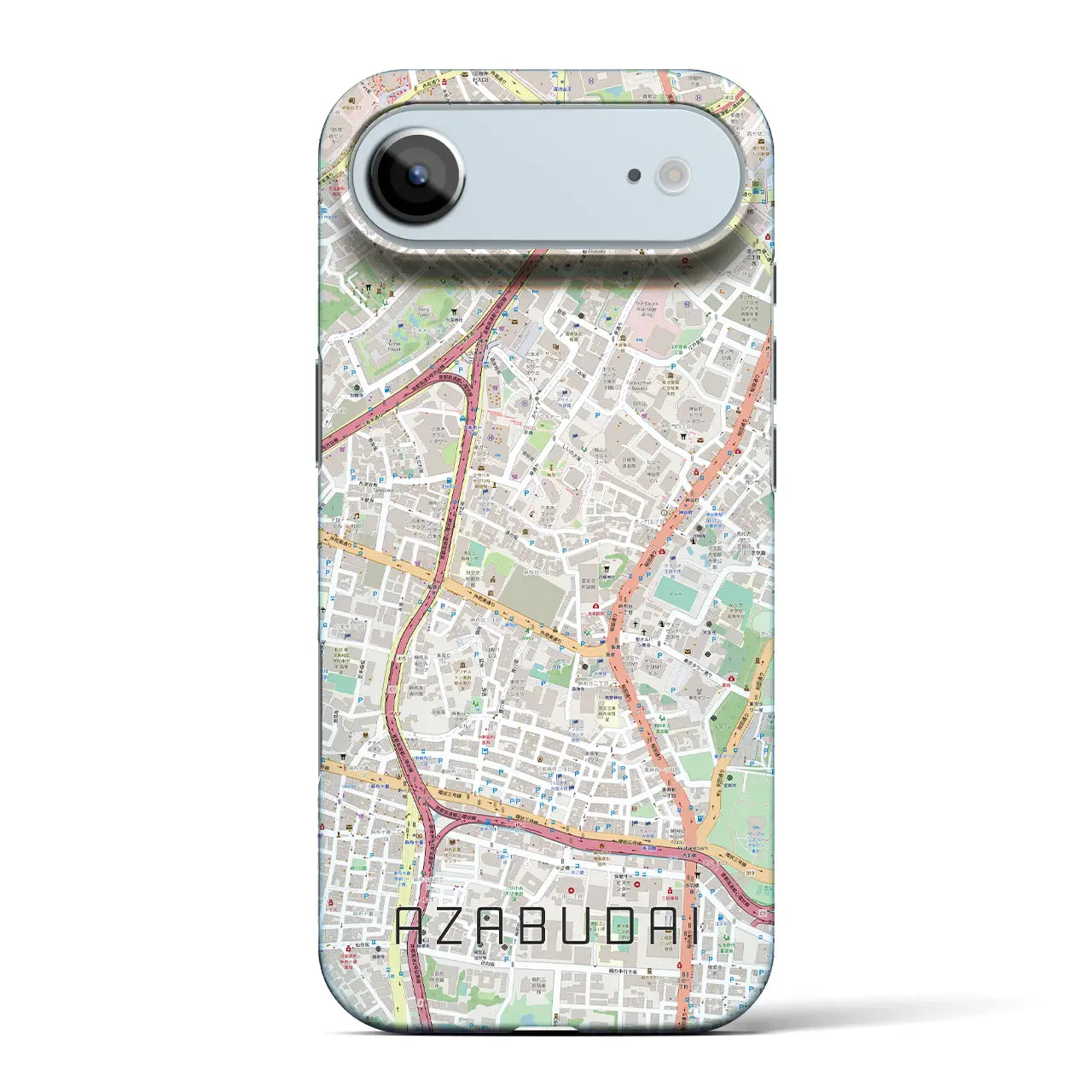 【麻布台(東京都)】地図柄iPhoneケース(バックカバータイプ)ブラック・iPhone 17 Pro Max 用