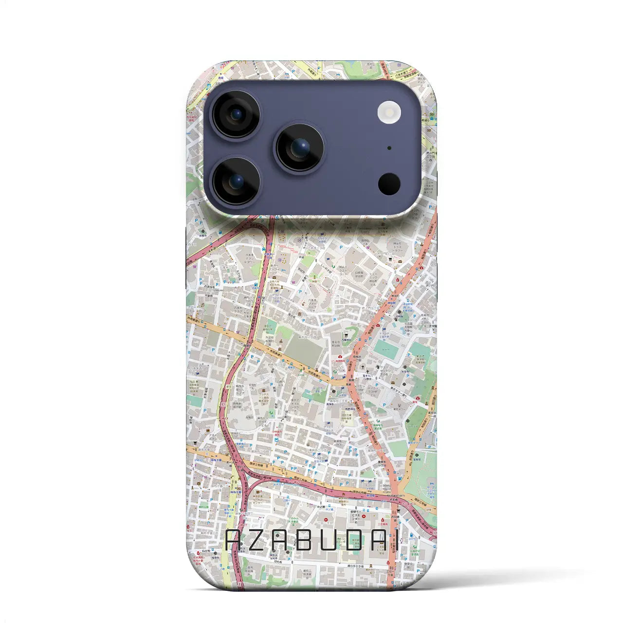 【麻布台(東京都)】地図柄iPhoneケース(バックカバータイプ)