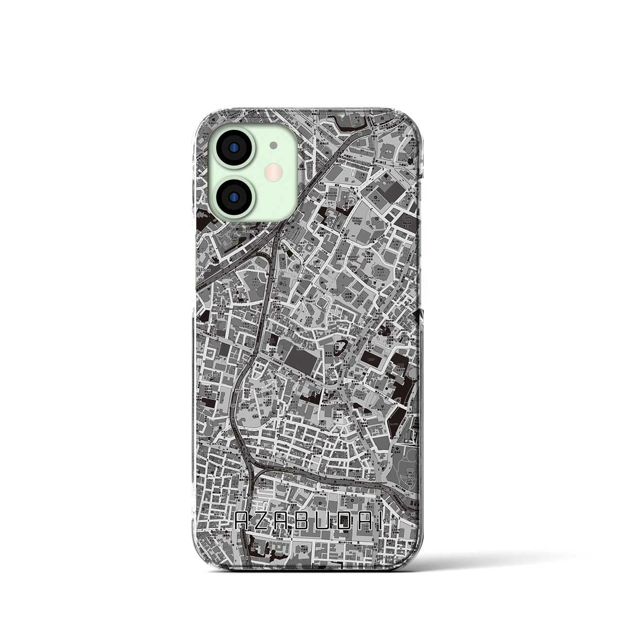 【麻布台(東京都)】地図柄iPhoneケース(クリアタイプ)