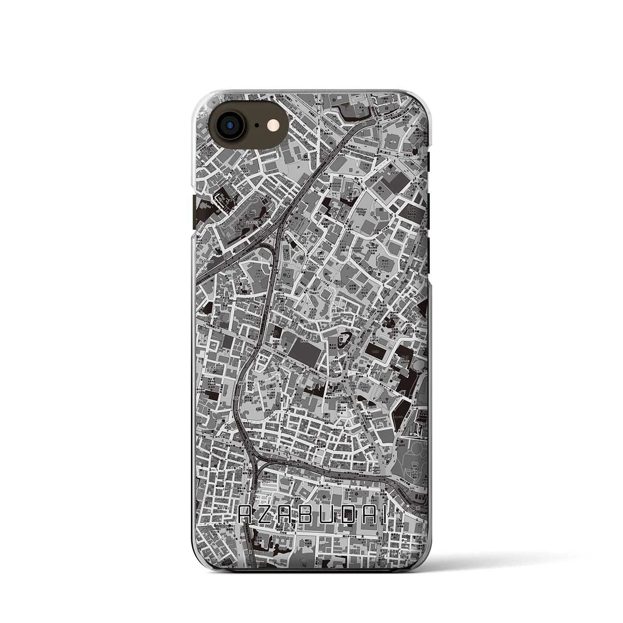 【麻布台(東京都)】地図柄iPhoneケース(クリアタイプ)