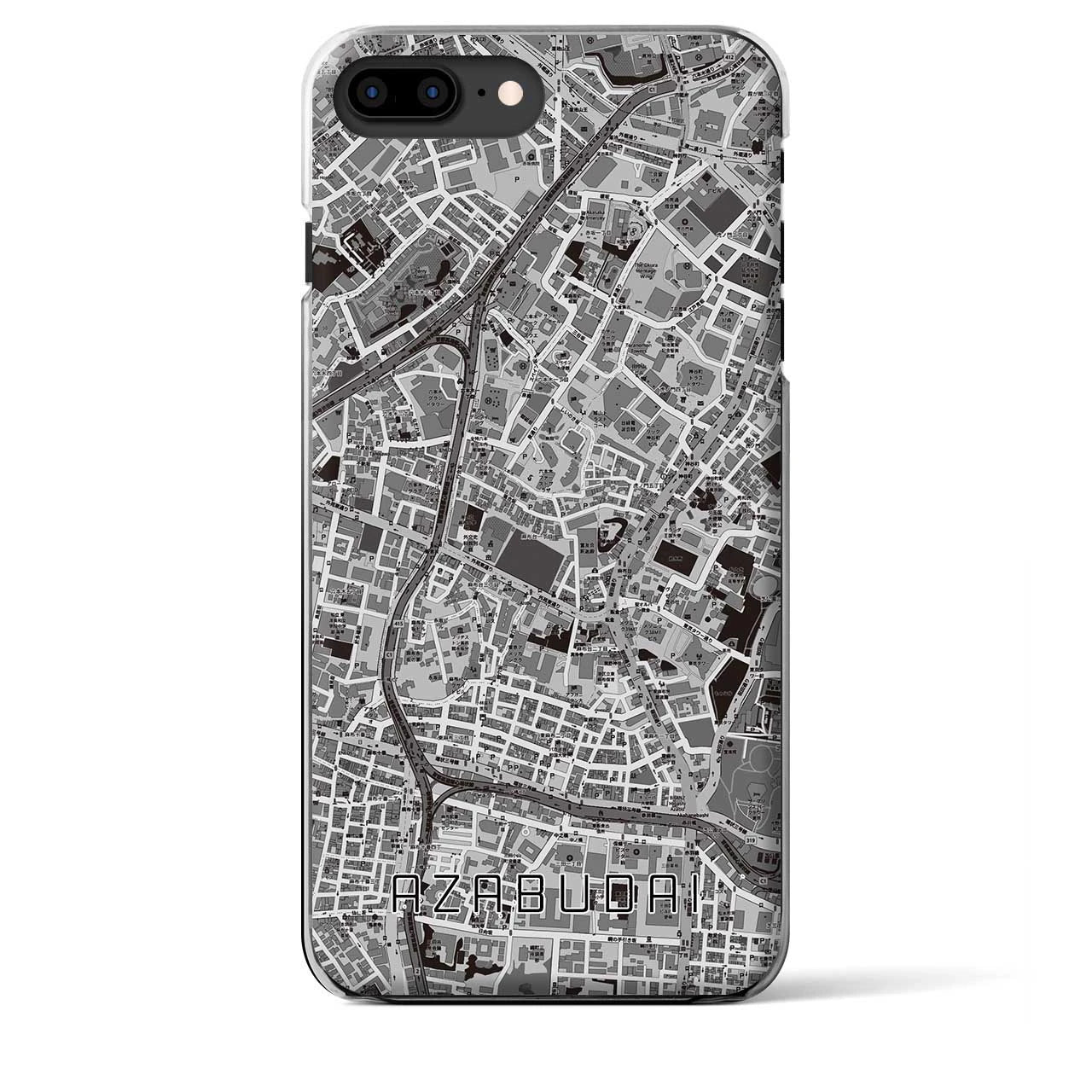 【麻布台(東京都)】地図柄iPhoneケース(クリアタイプ)