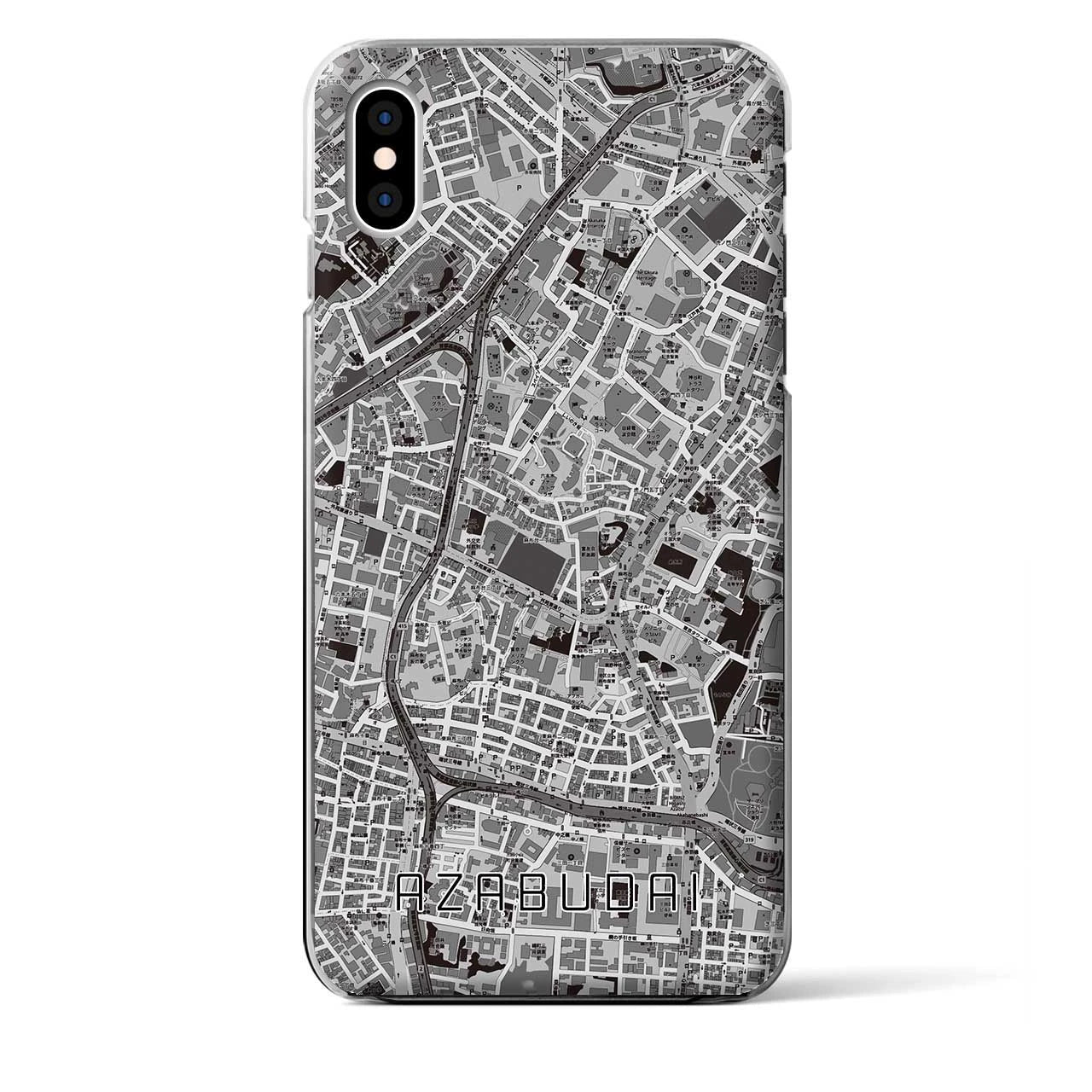 【麻布台(東京都)】地図柄iPhoneケース(クリアタイプ)