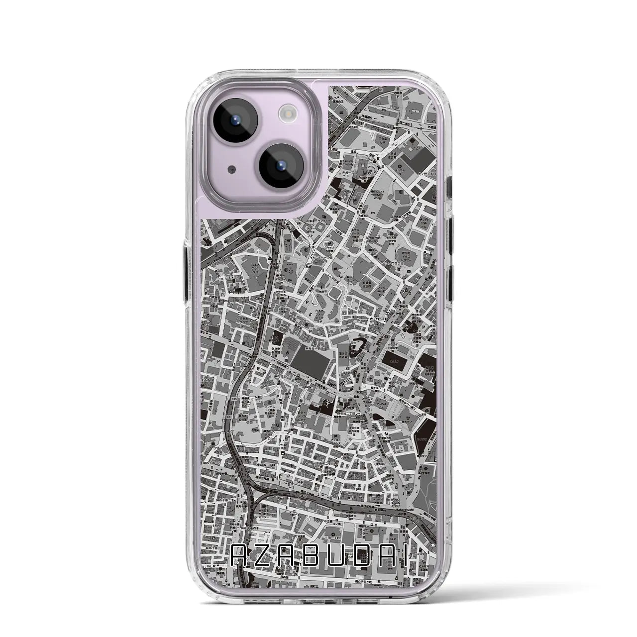 【麻布台(東京都)】地図柄iPhoneケース(MagSafeタイプ)